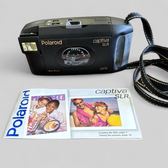 Vtg 90s Polaroid Captiva SLR Camera 95 Film Autofocus Instant Capture Untested - Picture 1 of 16
